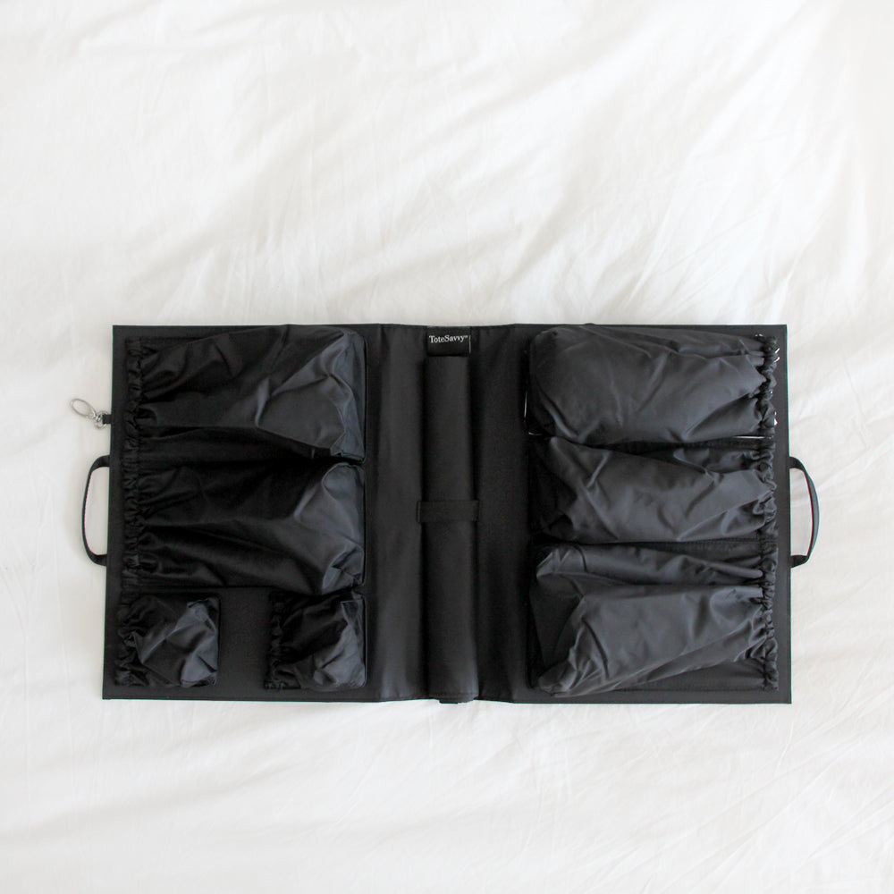 ToteSavvy Original 11-Pocket Diaper Bag Organizer Insert 14 x 10  (Original, Almond)