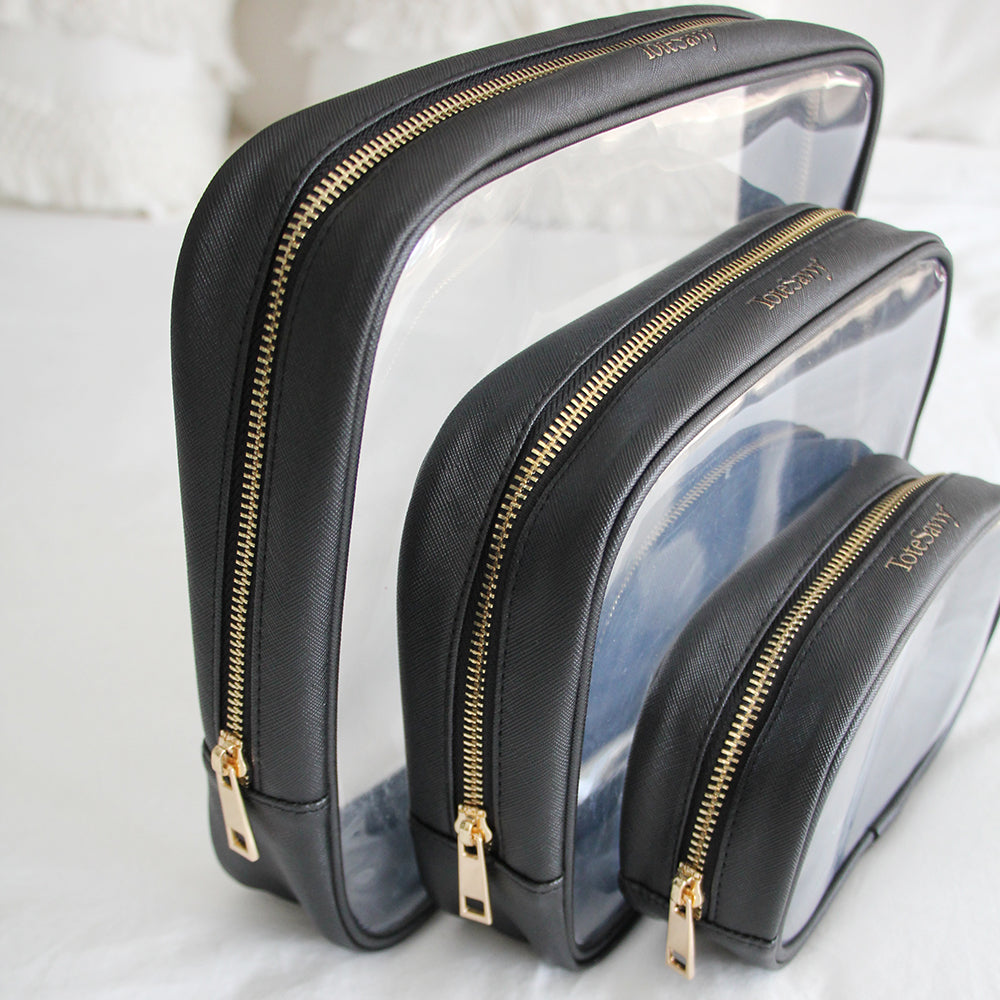 Clear Trio Bag Cosmetic online Case